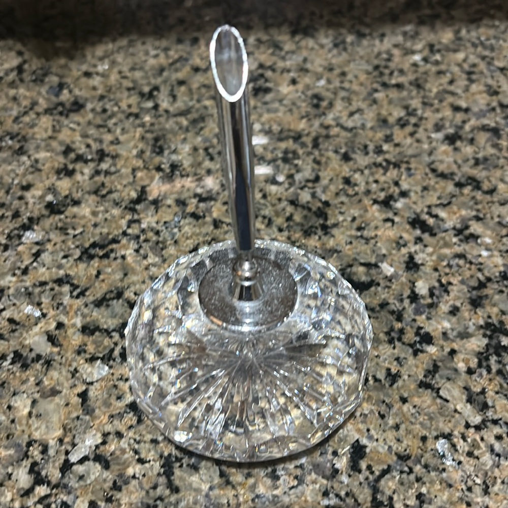 Waterford crystal pen holder paper weight